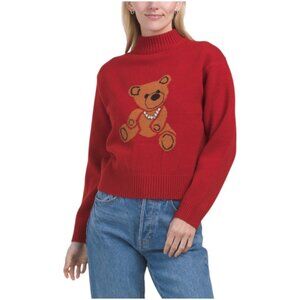 ENDLESS ROSE Teddy Bear Knit Sweater